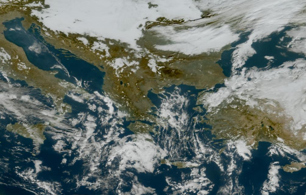 Τελευταία δορυφορική εικόνα νεφοκάλυψης