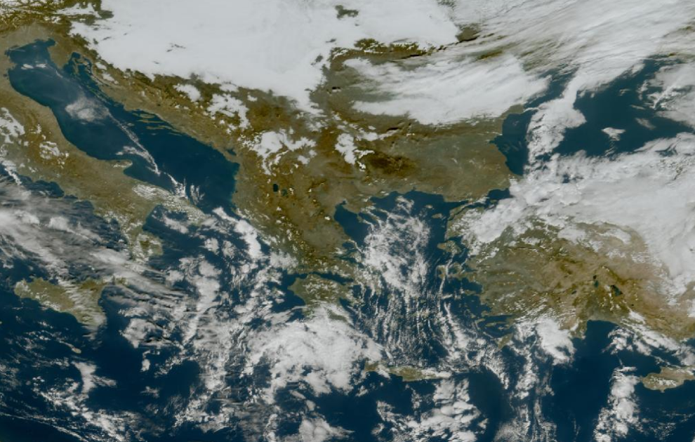 Τελευταία δορυφορική εικόνα νεφοκάλυψης