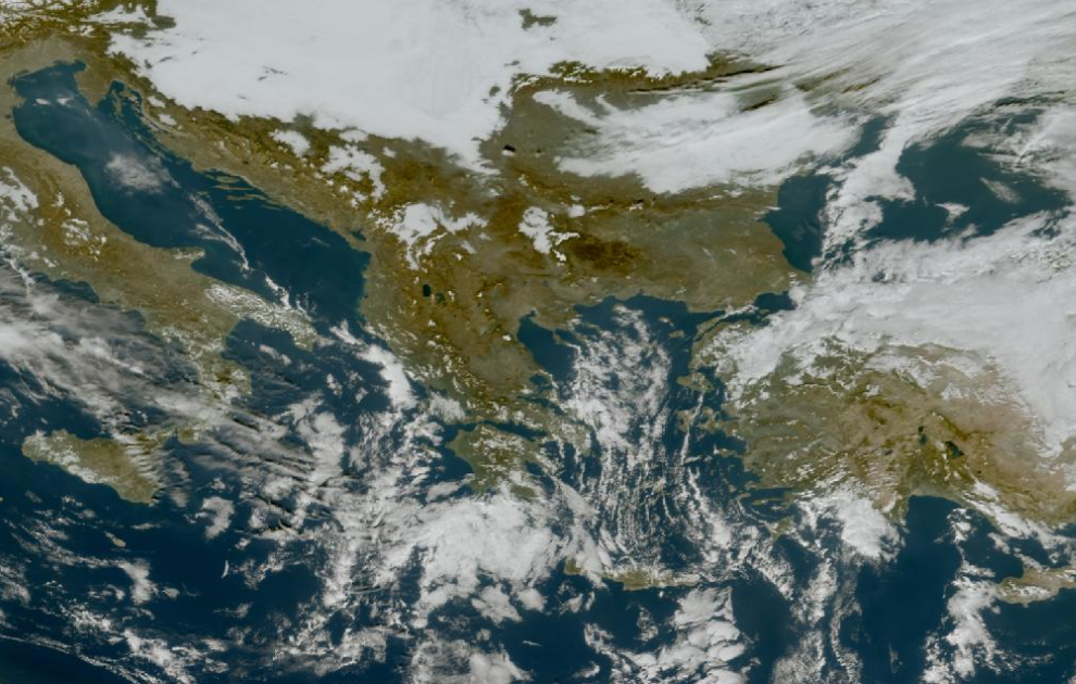 Τελευταία δορυφορική εικόνα νεφοκάλυψης