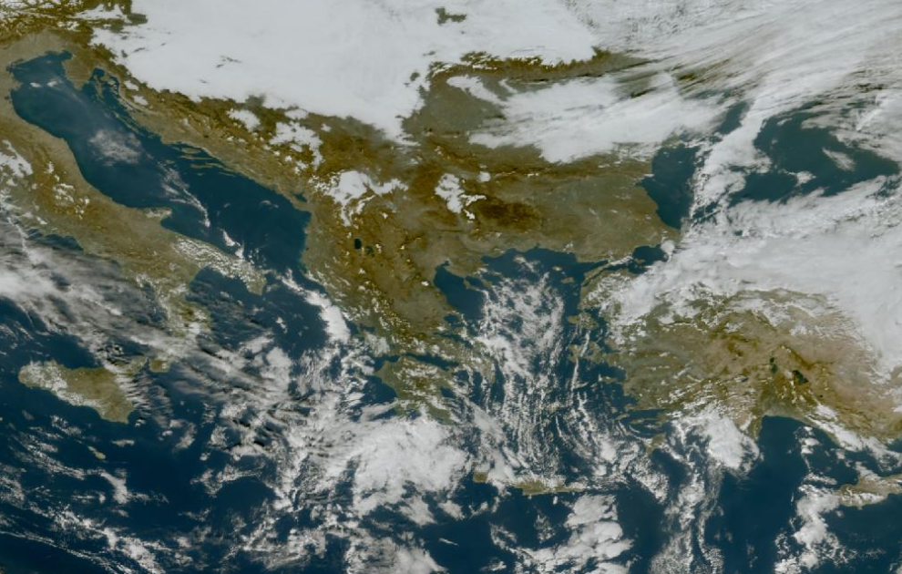 Τελευταία δορυφορική εικόνα νεφοκάλυψης