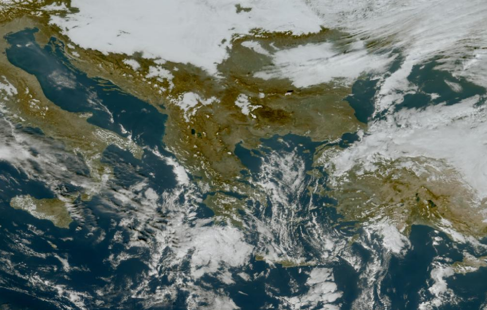 Τελευταία δορυφορική εικόνα νεφοκάλυψης