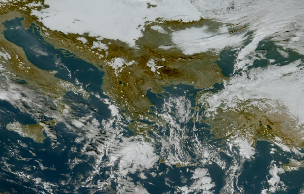 Τελευταία δορυφορική εικόνα νεφοκάλυψης