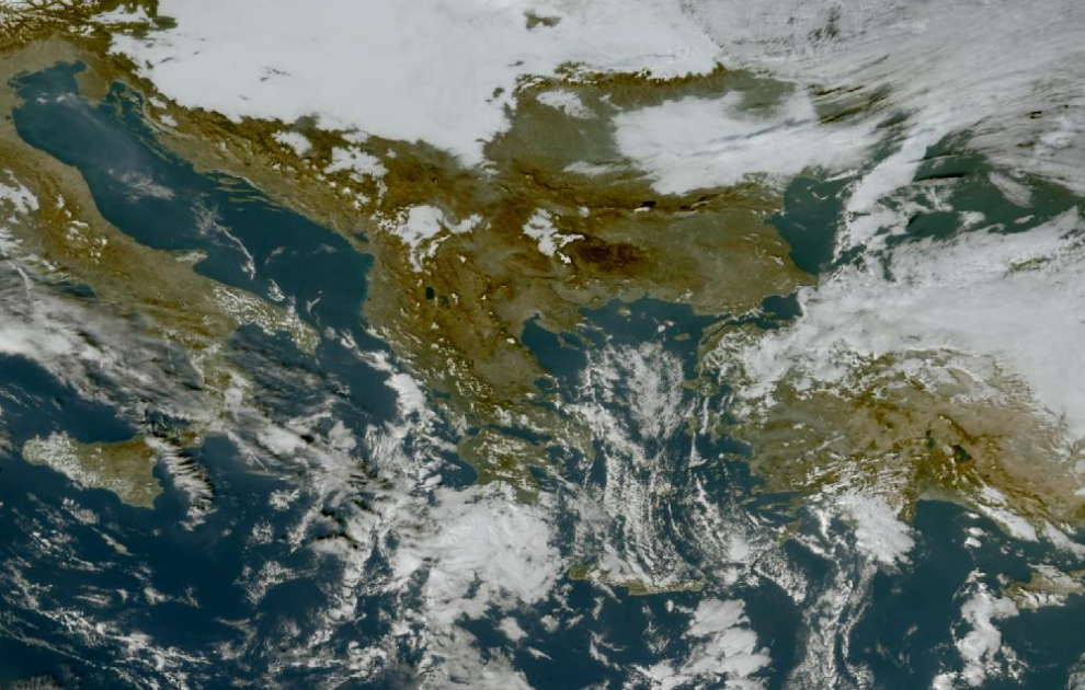 Τελευταία δορυφορική εικόνα νεφοκάλυψης