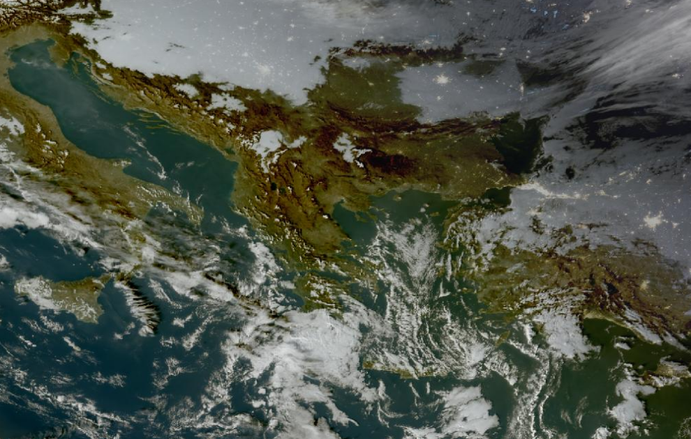 Τελευταία δορυφορική εικόνα νεφοκάλυψης