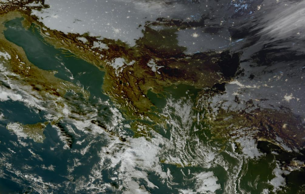 Τελευταία δορυφορική εικόνα νεφοκάλυψης