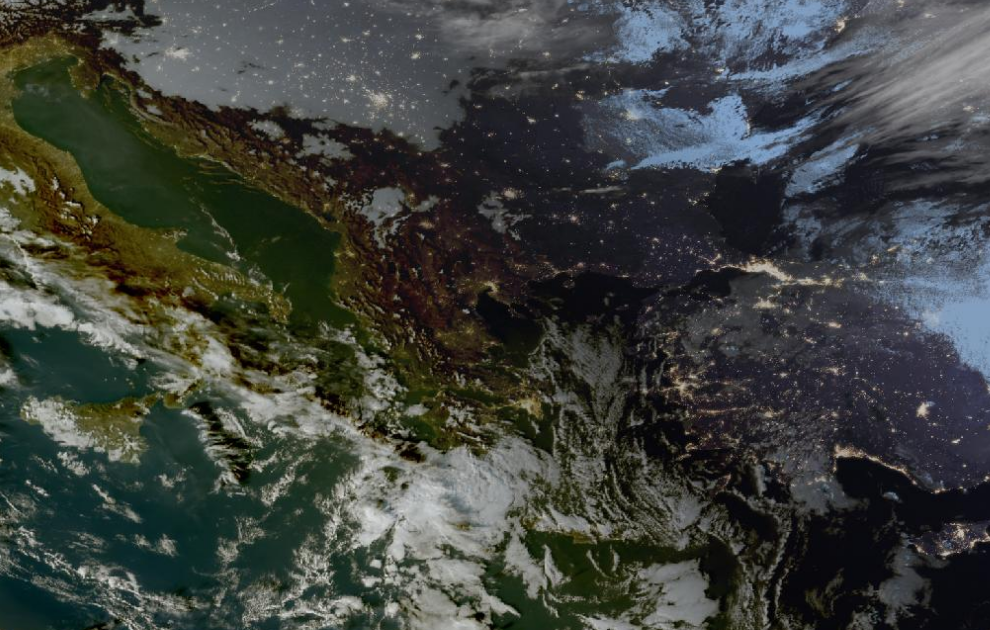 Τελευταία δορυφορική εικόνα νεφοκάλυψης