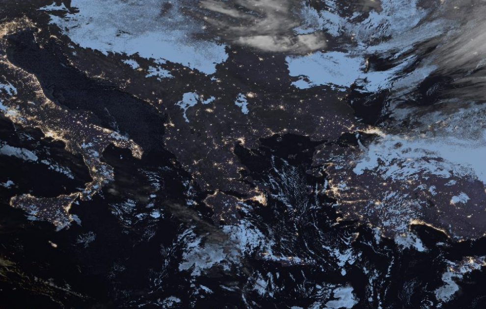 Τελευταία δορυφορική εικόνα νεφοκάλυψης