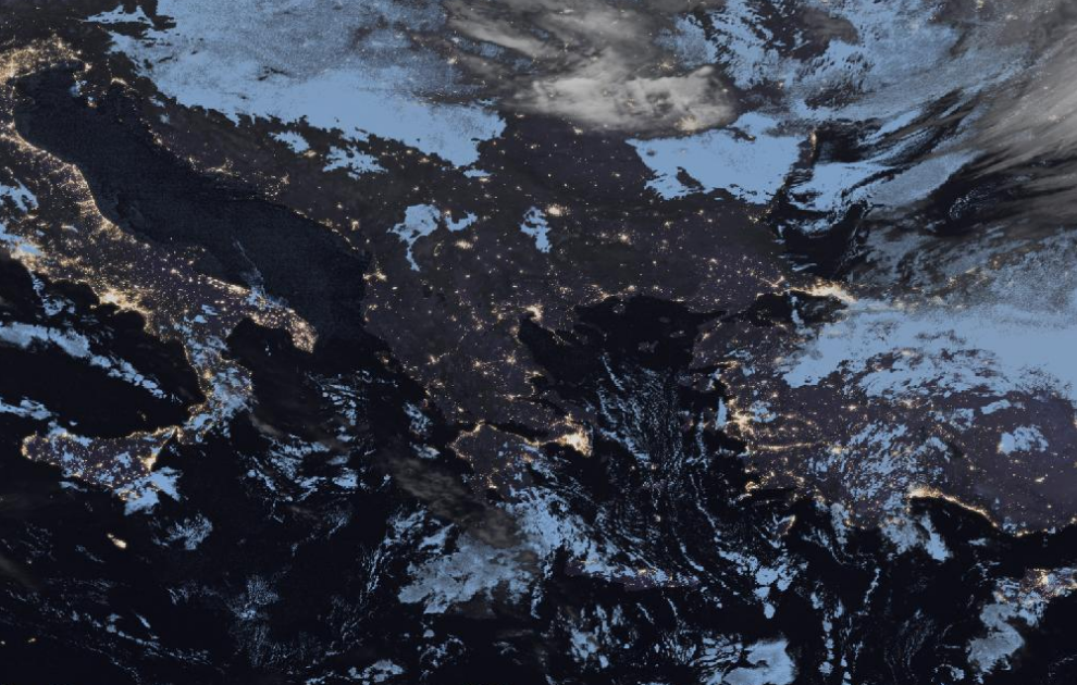 Τελευταία δορυφορική εικόνα νεφοκάλυψης