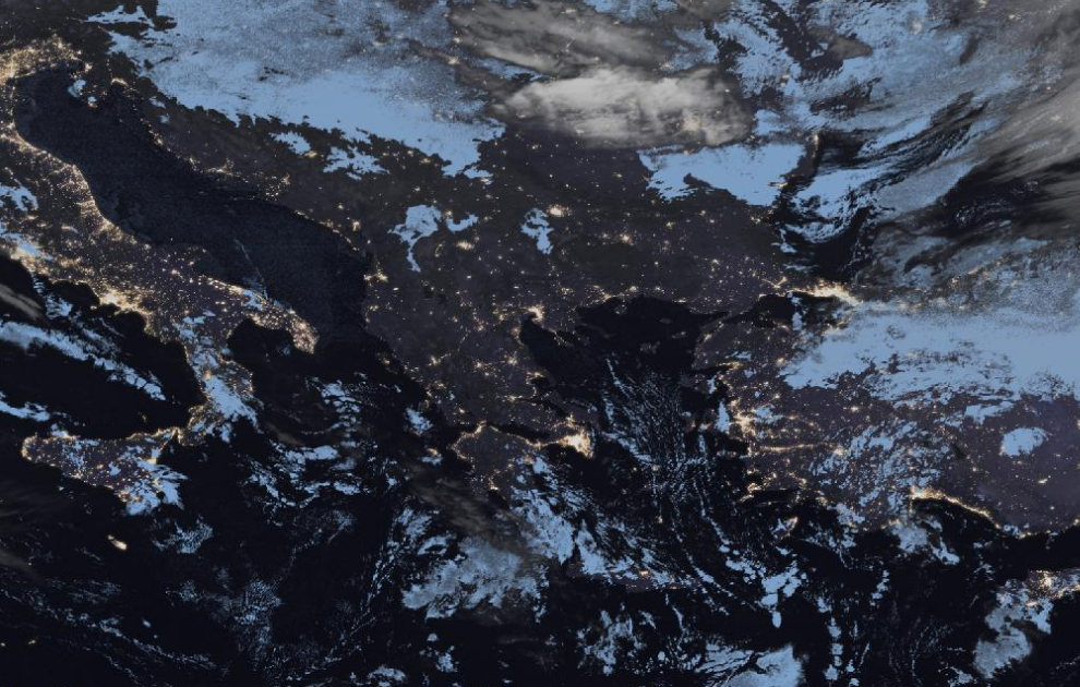 Τελευταία δορυφορική εικόνα νεφοκάλυψης