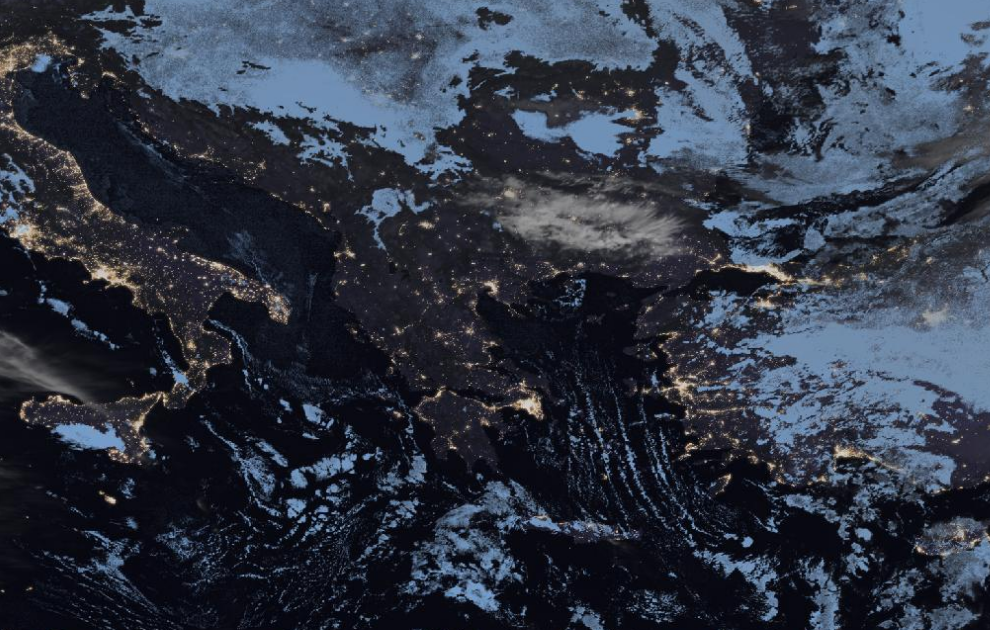 Τελευταία δορυφορική εικόνα νεφοκάλυψης