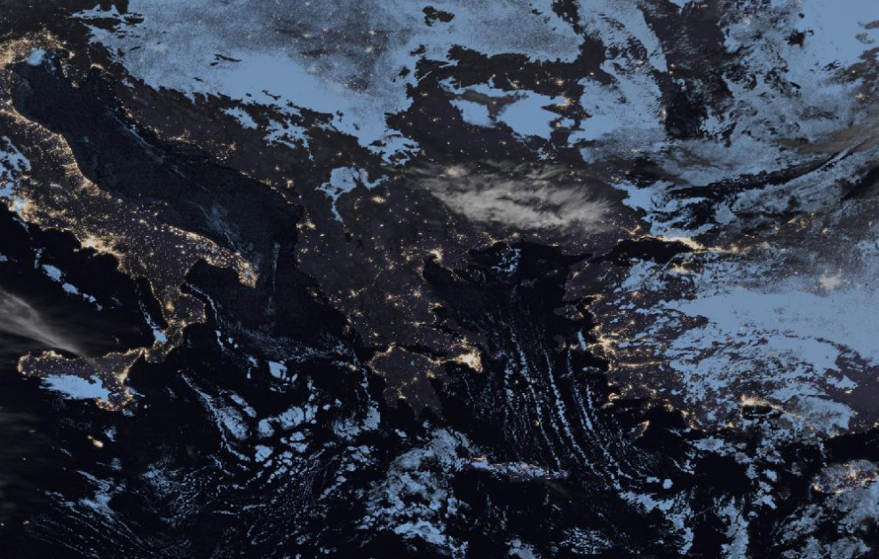 Τελευταία δορυφορική εικόνα νεφοκάλυψης