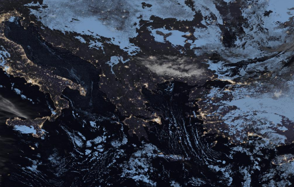 Τελευταία δορυφορική εικόνα νεφοκάλυψης