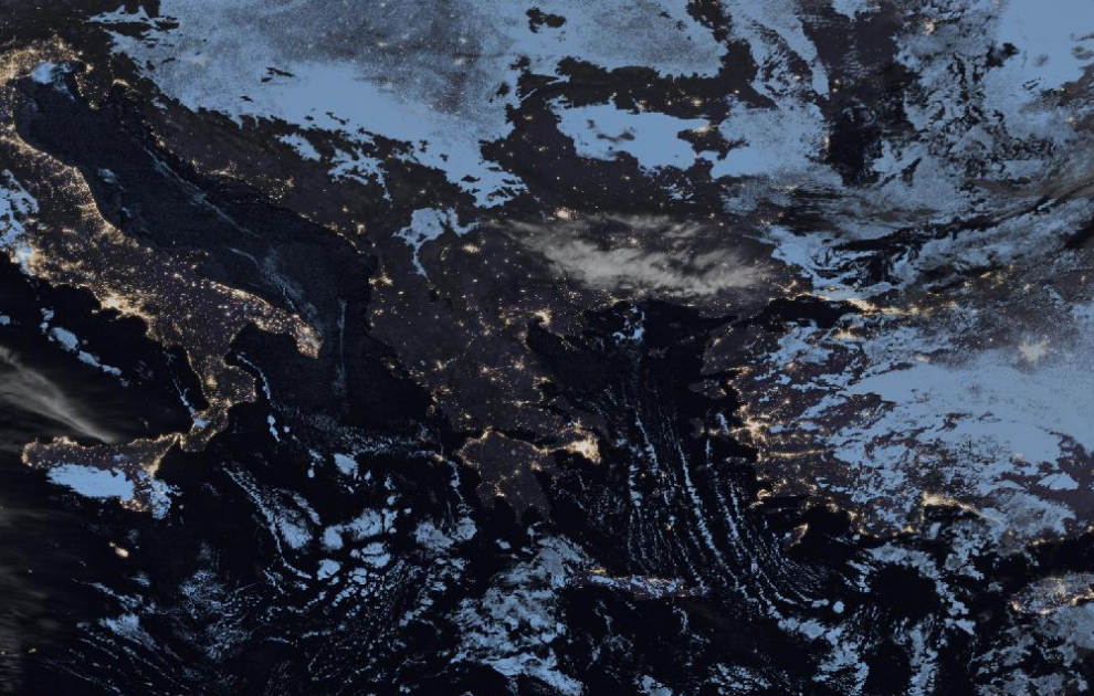 Τελευταία δορυφορική εικόνα νεφοκάλυψης