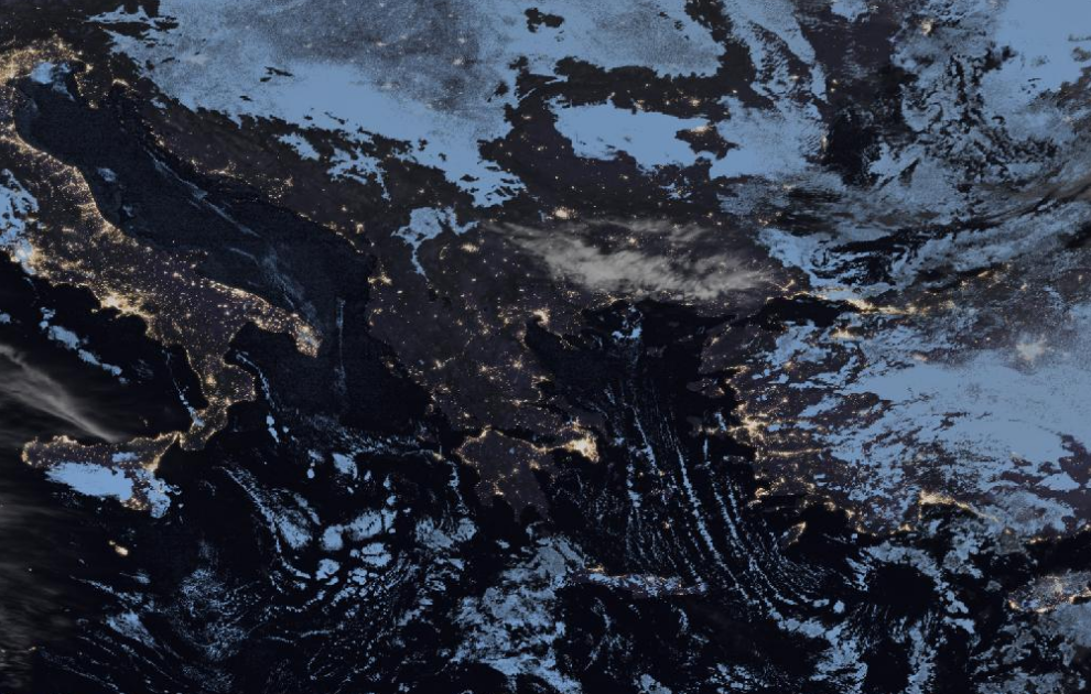 Τελευταία δορυφορική εικόνα νεφοκάλυψης