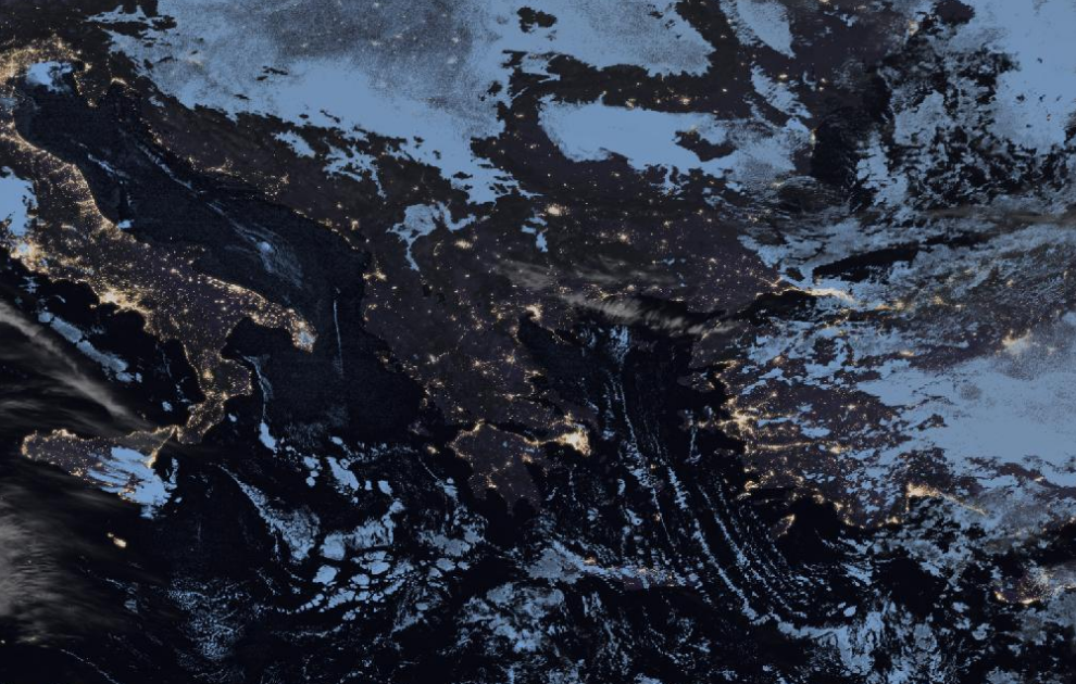 Τελευταία δορυφορική εικόνα νεφοκάλυψης