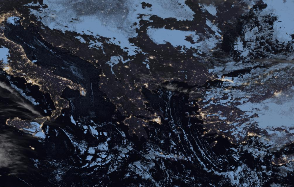 Τελευταία δορυφορική εικόνα νεφοκάλυψης