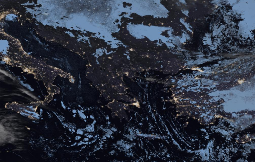 Τελευταία δορυφορική εικόνα νεφοκάλυψης