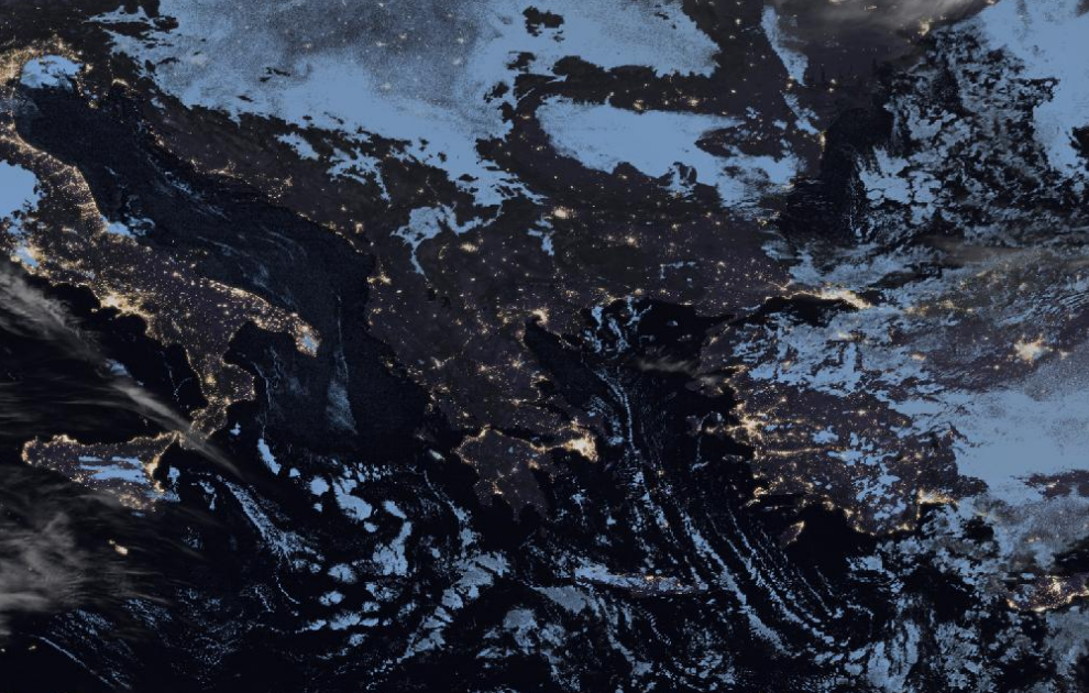 Τελευταία δορυφορική εικόνα νεφοκάλυψης