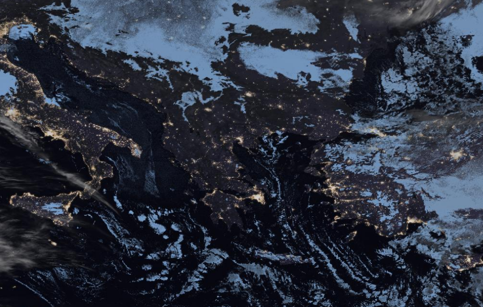 Τελευταία δορυφορική εικόνα νεφοκάλυψης