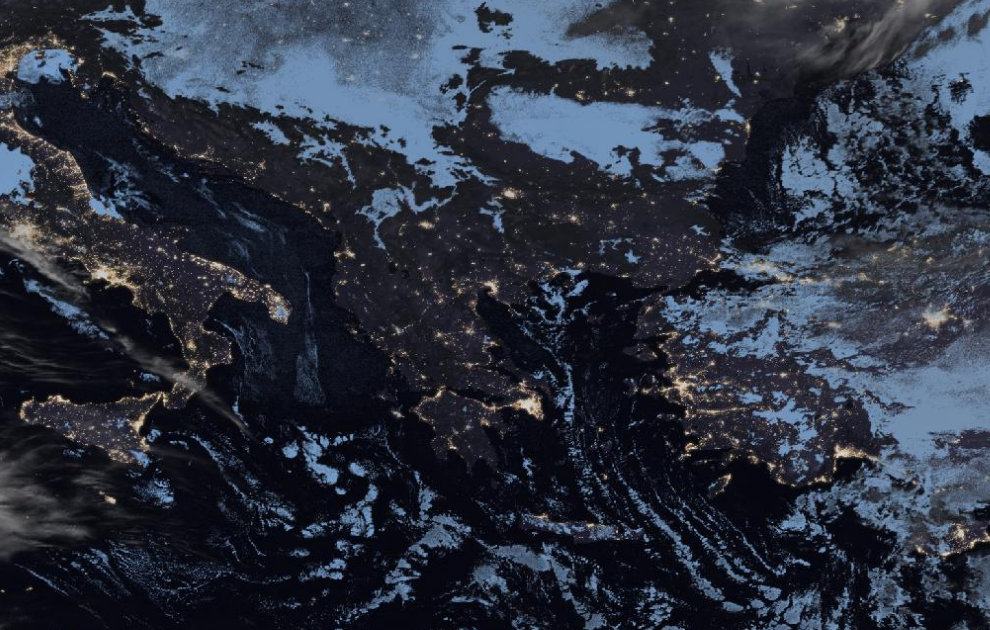 Τελευταία δορυφορική εικόνα νεφοκάλυψης