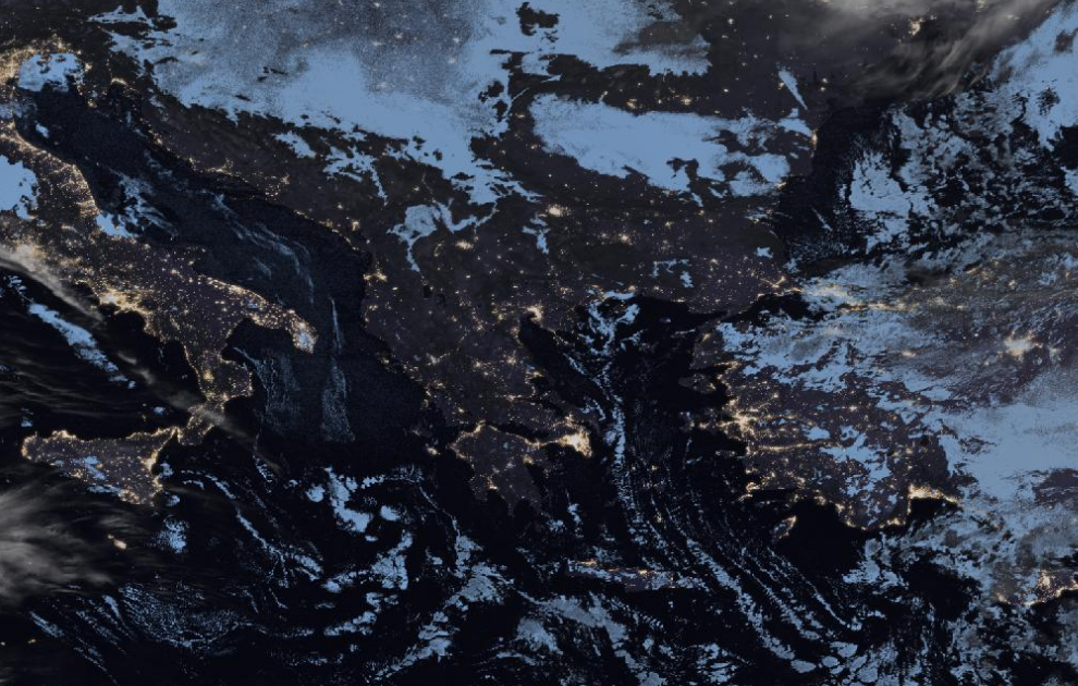 Τελευταία δορυφορική εικόνα νεφοκάλυψης