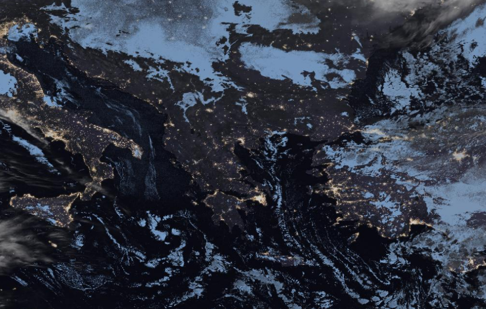 Τελευταία δορυφορική εικόνα νεφοκάλυψης