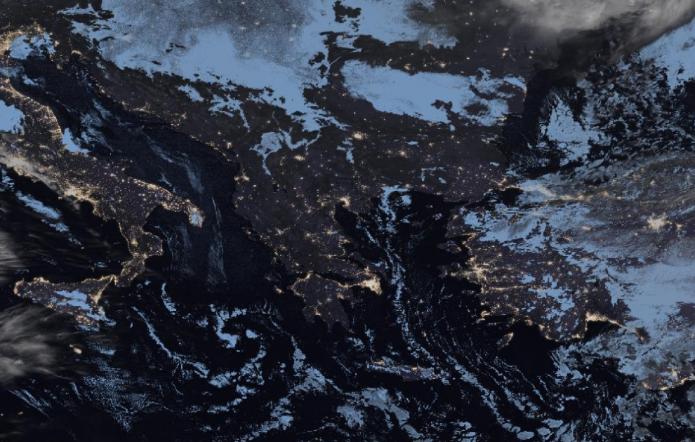 Τελευταία δορυφορική εικόνα νεφοκάλυψης