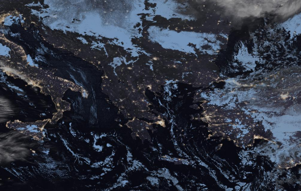 Τελευταία δορυφορική εικόνα νεφοκάλυψης