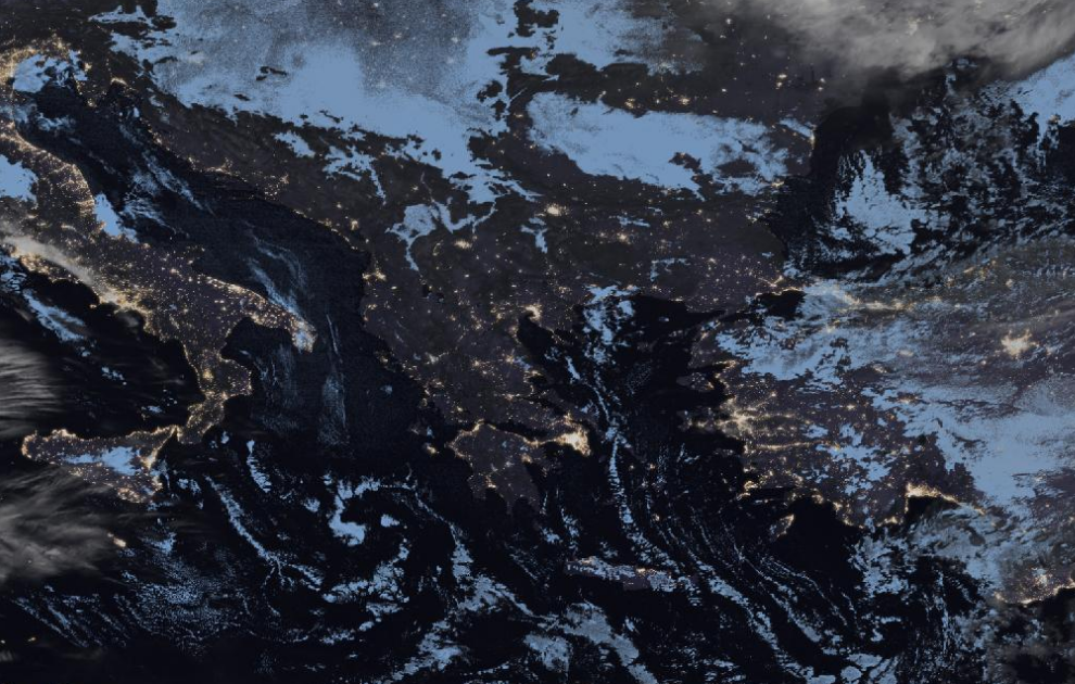 Τελευταία δορυφορική εικόνα νεφοκάλυψης