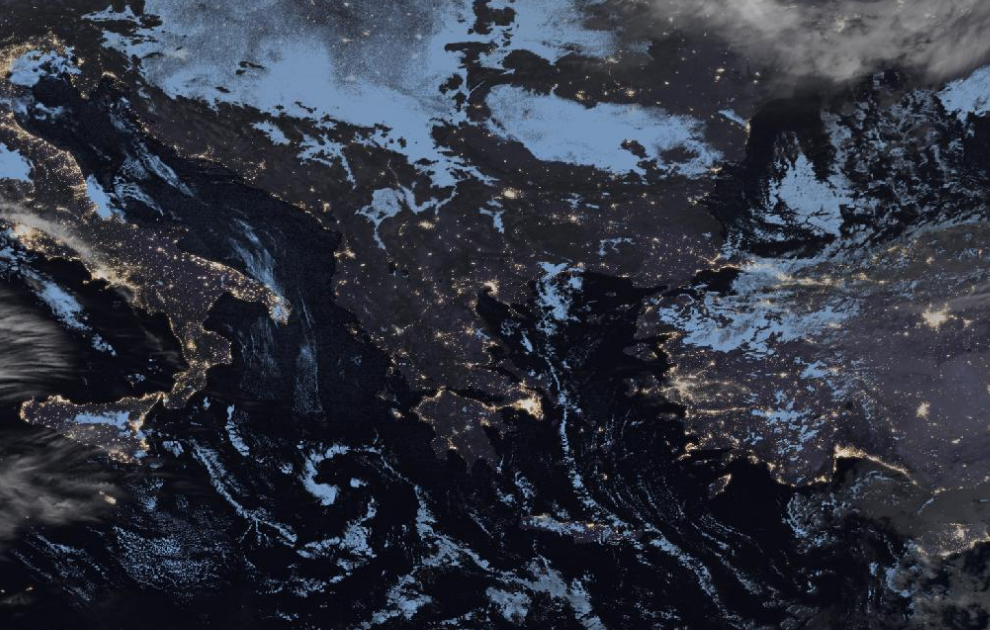 Τελευταία δορυφορική εικόνα νεφοκάλυψης