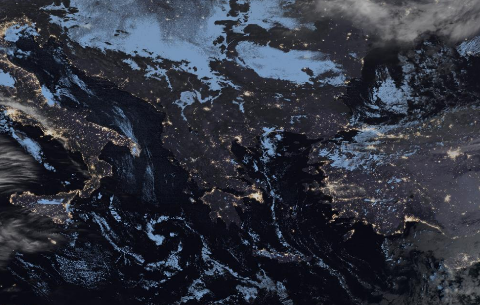 Τελευταία δορυφορική εικόνα νεφοκάλυψης