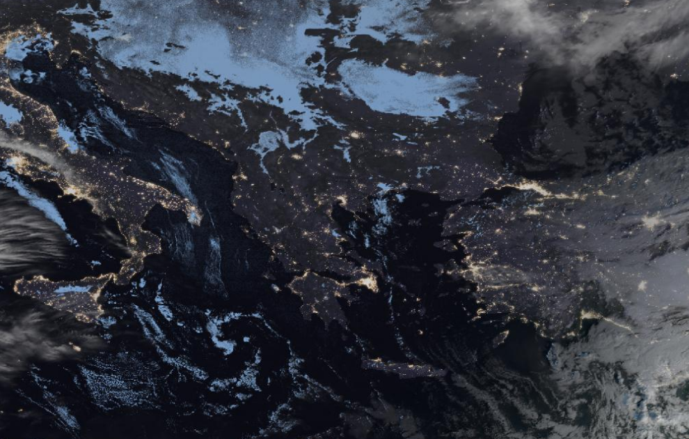 Τελευταία δορυφορική εικόνα νεφοκάλυψης