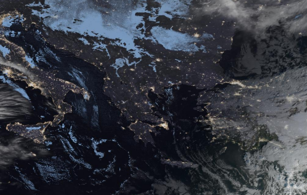 Τελευταία δορυφορική εικόνα νεφοκάλυψης