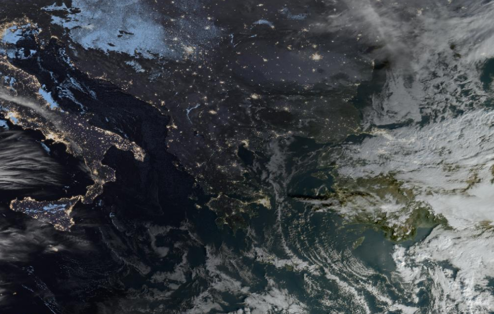 Τελευταία δορυφορική εικόνα νεφοκάλυψης