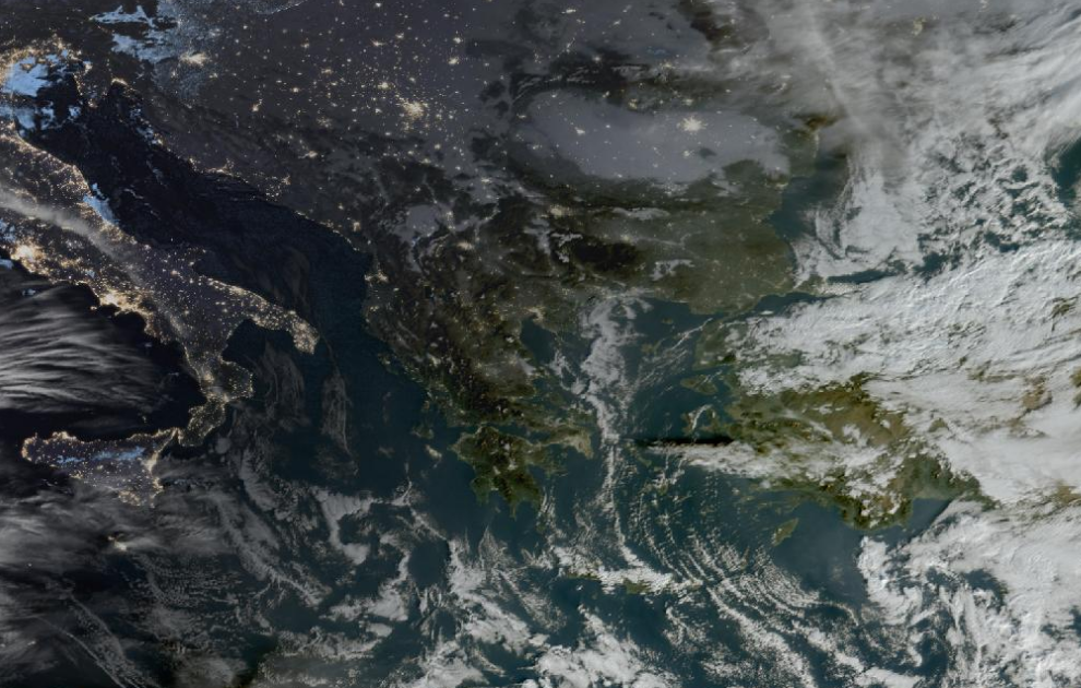 Τελευταία δορυφορική εικόνα νεφοκάλυψης