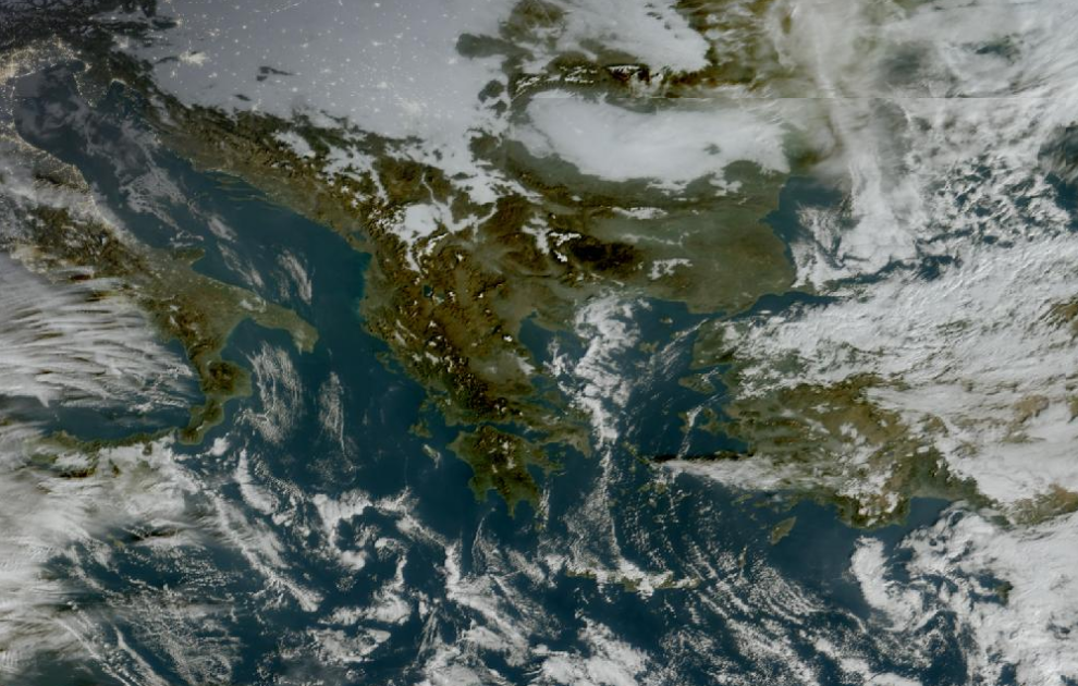 Τελευταία δορυφορική εικόνα νεφοκάλυψης