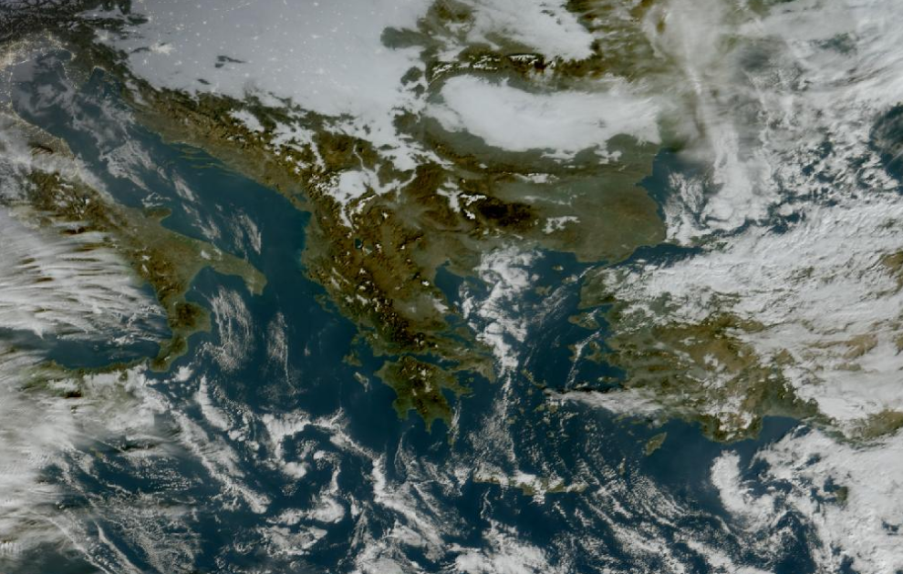 Τελευταία δορυφορική εικόνα νεφοκάλυψης