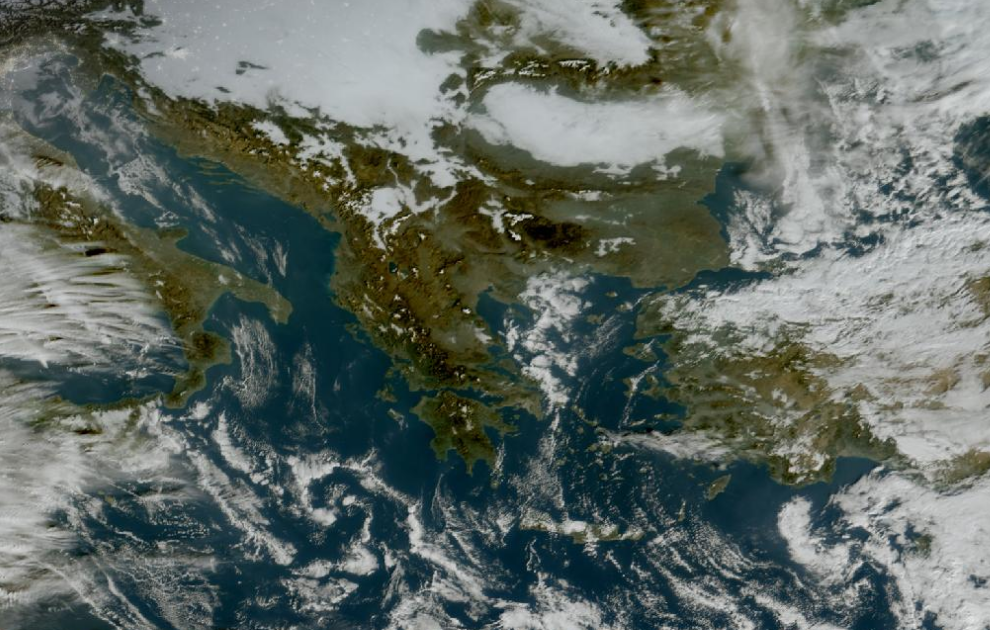 Τελευταία δορυφορική εικόνα νεφοκάλυψης