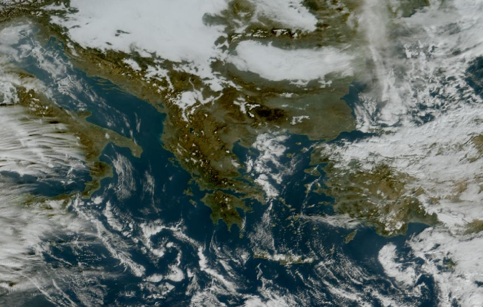 Τελευταία δορυφορική εικόνα νεφοκάλυψης