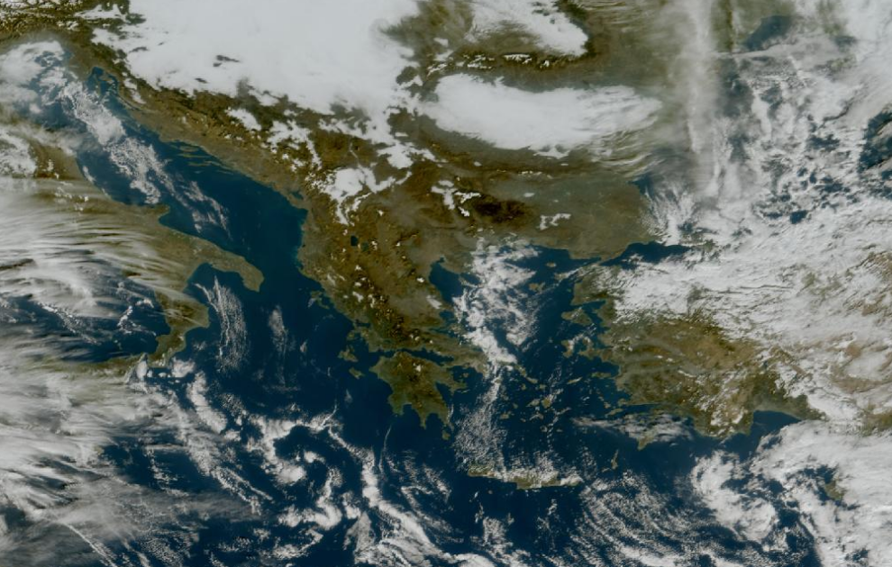 Τελευταία δορυφορική εικόνα νεφοκάλυψης