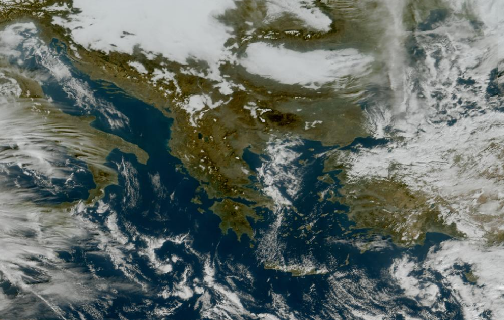 Τελευταία δορυφορική εικόνα νεφοκάλυψης