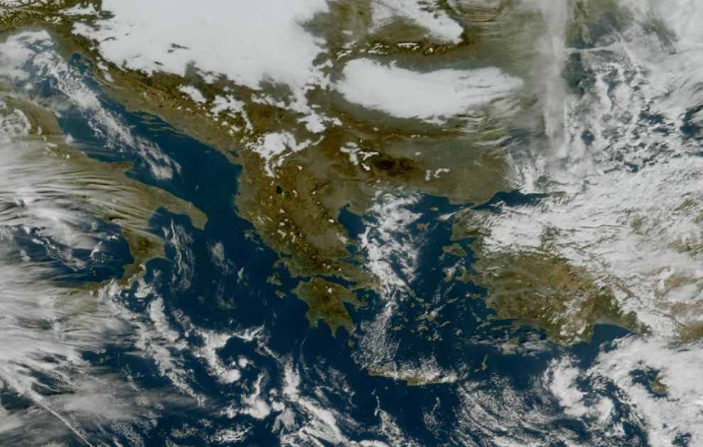 Τελευταία δορυφορική εικόνα νεφοκάλυψης