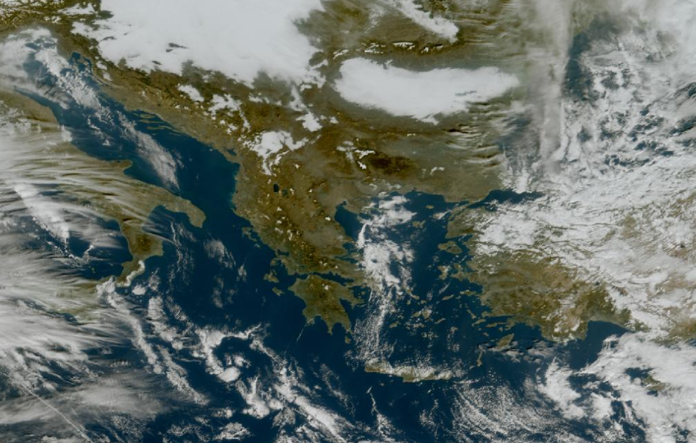 Τελευταία δορυφορική εικόνα νεφοκάλυψης