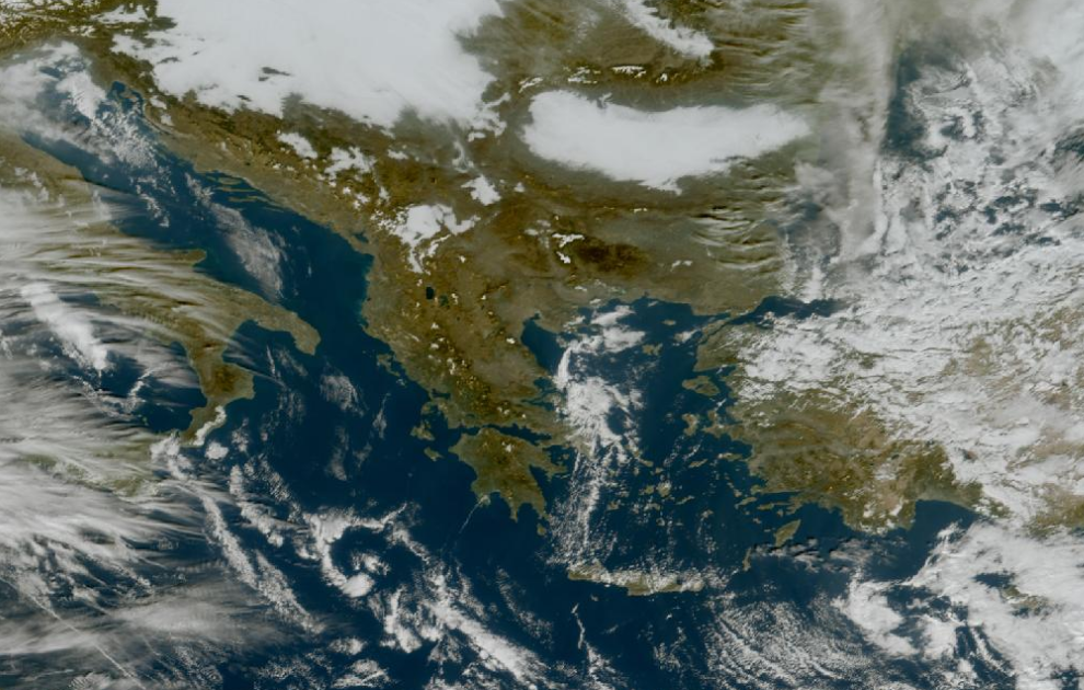 Τελευταία δορυφορική εικόνα νεφοκάλυψης