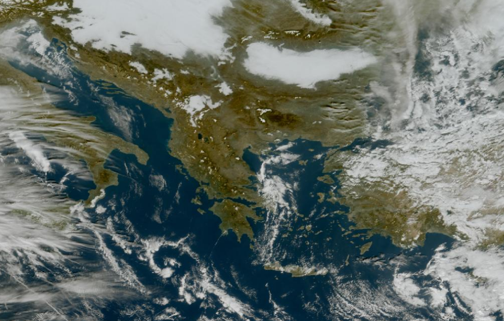 Τελευταία δορυφορική εικόνα νεφοκάλυψης