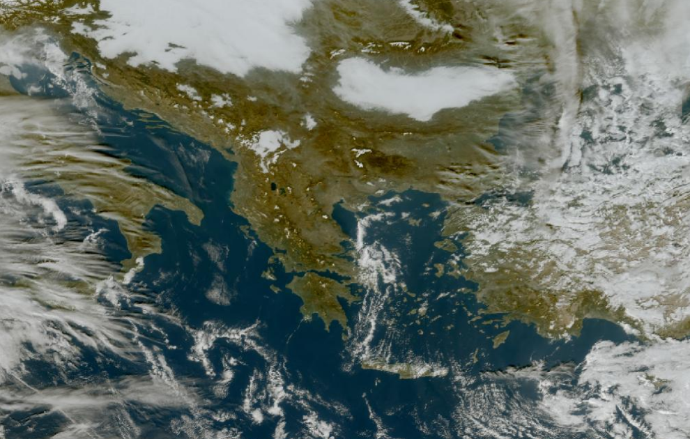 Τελευταία δορυφορική εικόνα νεφοκάλυψης