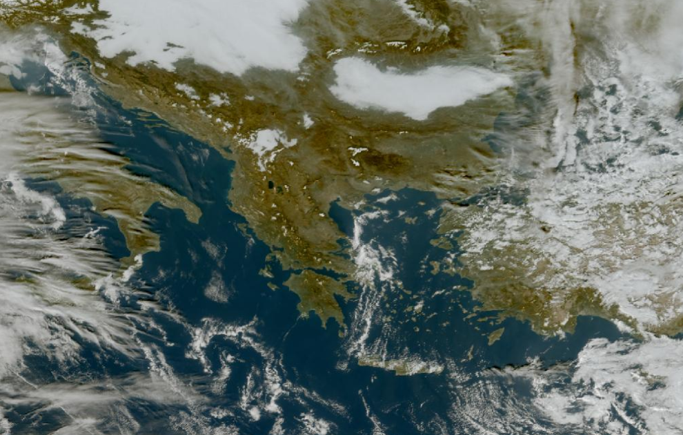 Τελευταία δορυφορική εικόνα νεφοκάλυψης