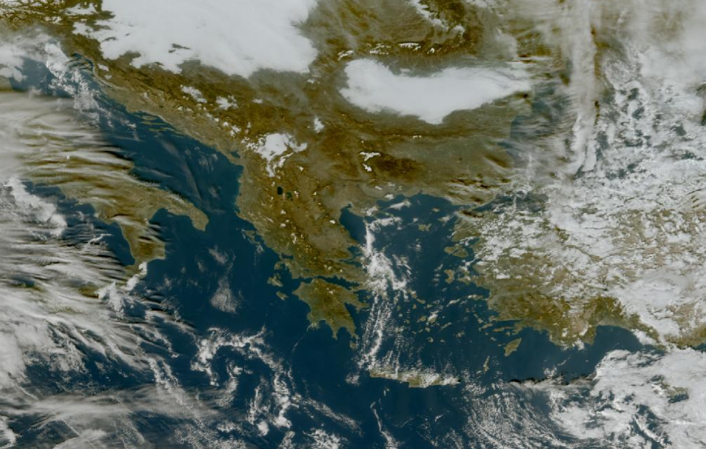 Τελευταία δορυφορική εικόνα νεφοκάλυψης