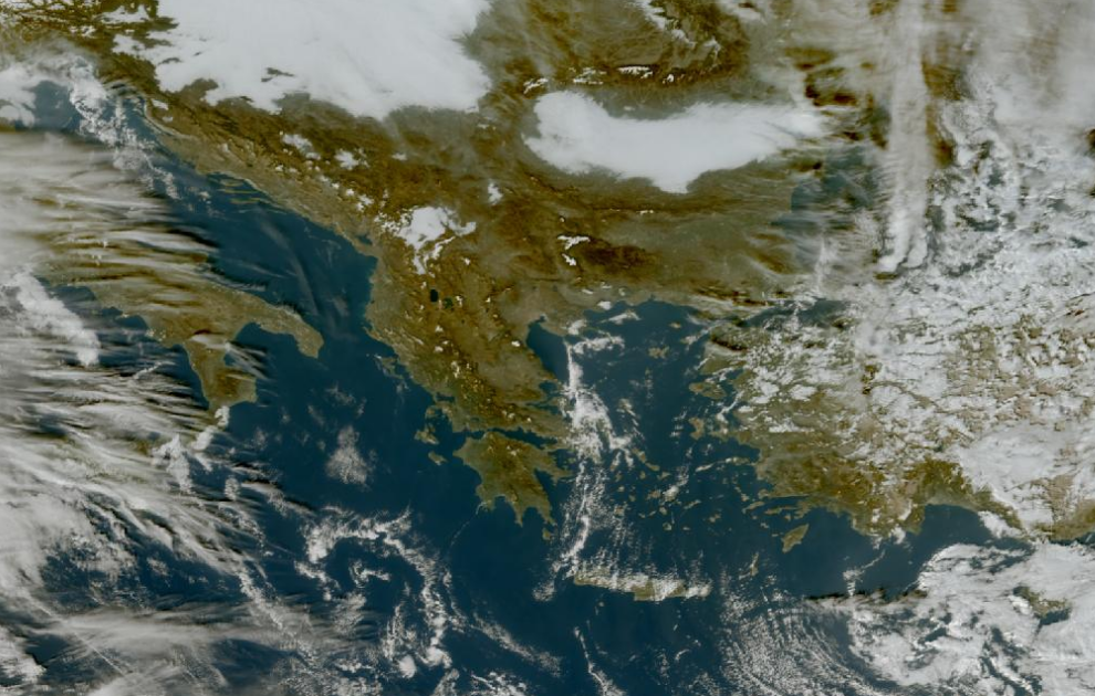 Τελευταία δορυφορική εικόνα νεφοκάλυψης