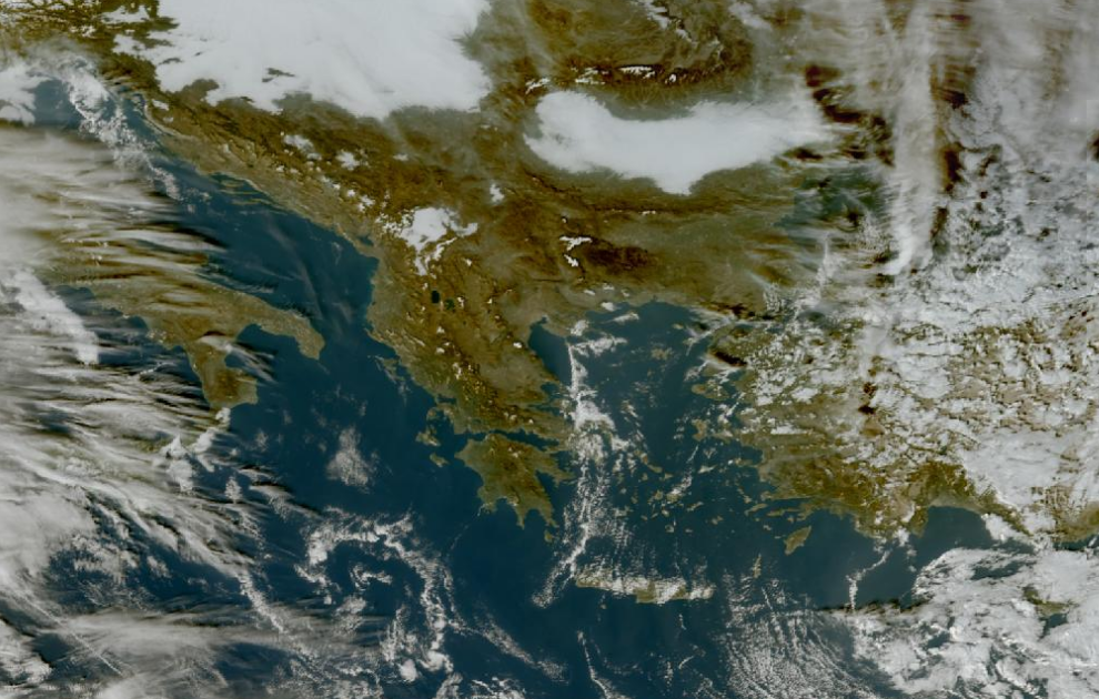 Τελευταία δορυφορική εικόνα νεφοκάλυψης